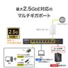 IODATA 10G Compatible Switching Loop Detection and Prevention Wall Japanese 8-Port SFP+ 2.5Gbps Hub, Multi-Gigabit Port,