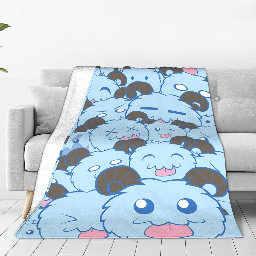 Flannel Throw Blanket Poros League Battle Game Legends Warm Plush Blankets Soft Bedspread for Bed Living Room Home Picnic Sofa