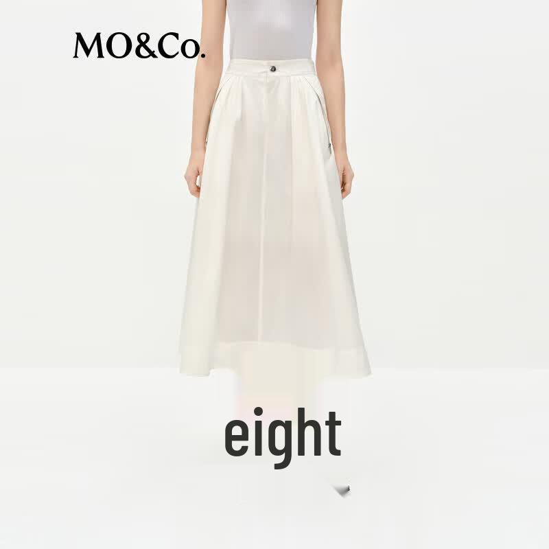 MO&Co. Women's High-Waist A-Line Midi Skirt