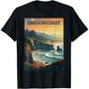 Oregon Coast Pacific NW Vacation Souvenir Watercolor Design T-Shirt
