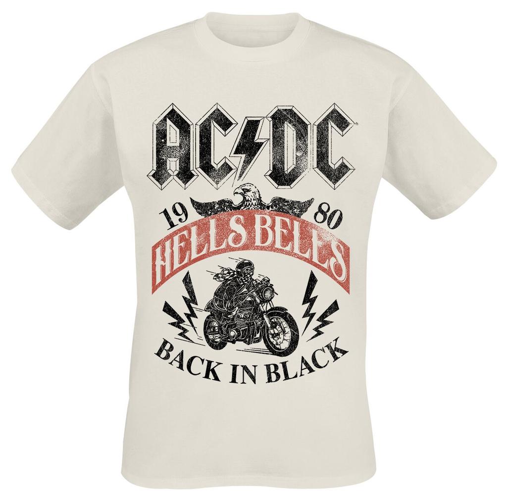 New Summer ACDC Rock Band Clothing Peripheral Pattern Printing Summer Luxury Brand Pure Cotton Men's and Women's T-shirt
