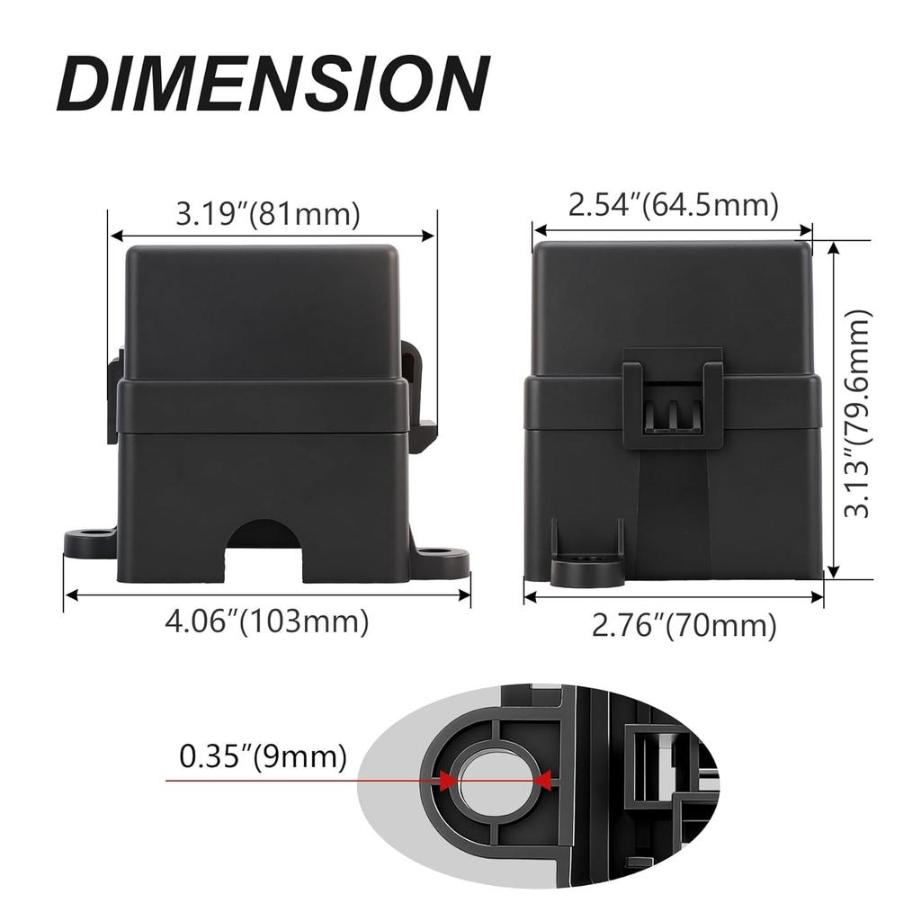 Relay Box 2 3 4 6 Slots Relay Block 6 9 10 12Way ATC/ATO Fuse Relay Box Fuse Block with Relay Universal Waterproof Kit for Car Fuses4