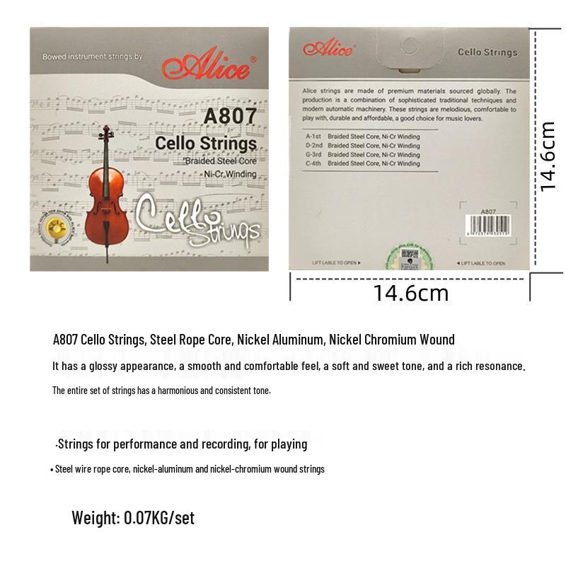 Alice A807 Çello Çalmak İçin Çello Teli Seti