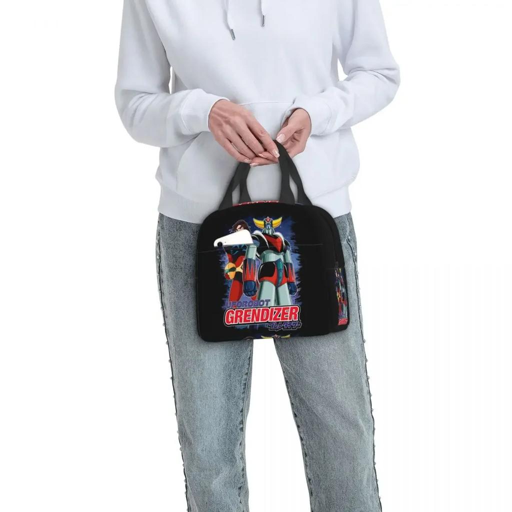 Goldorak Grendizer Actarus Isolierte Lunchtasche für Picknick UFO Roboter Goldrake Auslaufsicher Thermokühltasche Bento Box Frauen Kinder