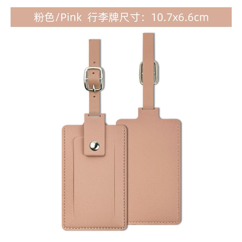 PU Leather Luggage Tag for Women Men Travel ID Holder Suitcase Label Portable Boarding Tag Accessories
