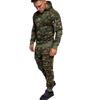 Mens  Splicing Zipper Print Sweatshirt Top Pants Sets Sport Suit Tracksuit