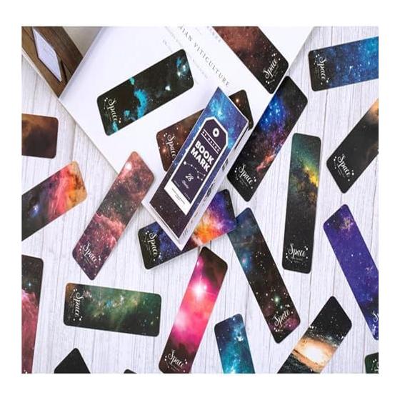 TOUFEIYUAN Bookmarks Set, 28pcs Artistic & Cute Message Cards, Starry Sky & Famous Paintings Collection, Elegant & Mysterious, High-Quality Material
