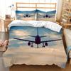 Aircraft Three-Piece Quilt Cover 3D Digital Printing Bedding Set Four Seasons Bed Cover