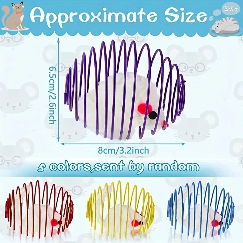 

1pc Funny Cat Toy Stretchable Kitten Springs Toys Interactive Rolling Cat Balls Random Color Cat Accessories Pet