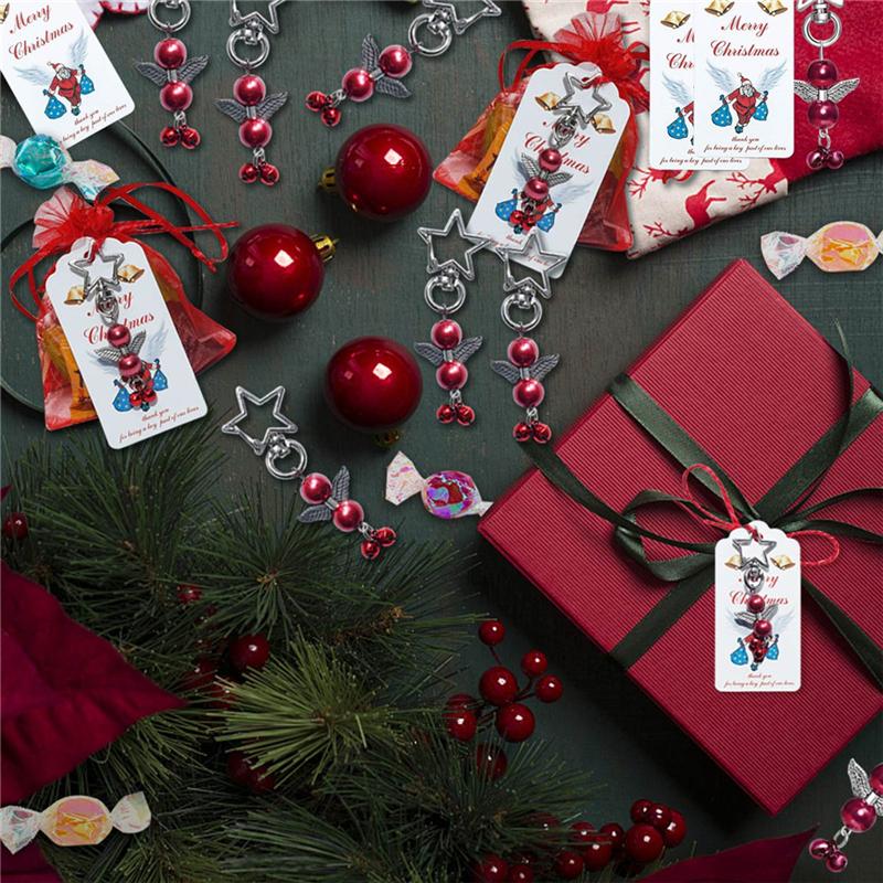 20/40ks Angel Star Spona Přívěsek Vánoční Dárková taška Santa Tag Karta Klíčenka Ornamenty Dekor