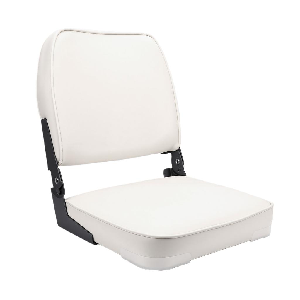 Folding Boat Seat with Backrest Comfortable Foam Padding Low Back Boat Chair for Canoe Pontoon Boat 19x16x14in