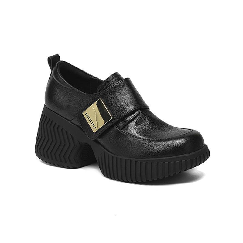 Retro Fashion Round-toe High-heeled Single Shoe Women's Shoes