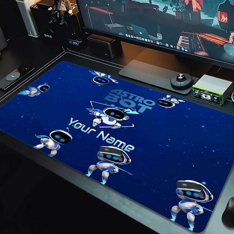 ASTRO BOT Custom Name Large Size Mouse Pad Large Gaming Table Cushion Non-slip Laptop Tablet Big Mousepad XXL Mat Mini PC Playmat With Lock edge