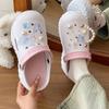 New Beach Removable Thick Bottom Hole Shoes Women's Non-slip Butterfly Outside Wear Heightening EVA Baotou Slippers