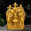 Large Bronze Five Gods of Wealth Figurine for Home or Office Worship