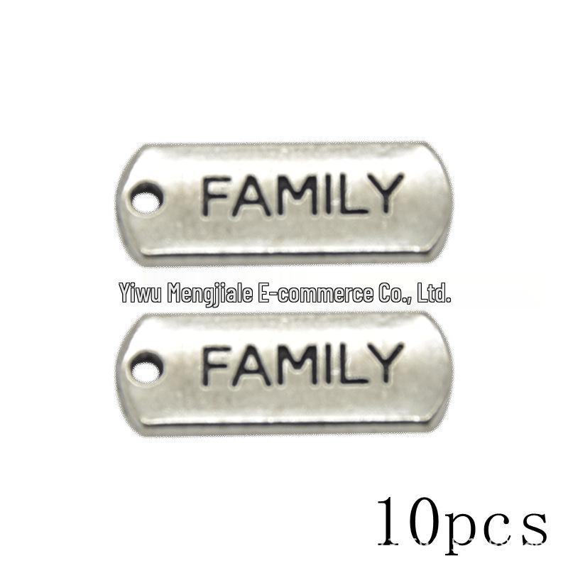 DIY Vintage Gold Inspirational Word Tag Pendant for Jewelry Making