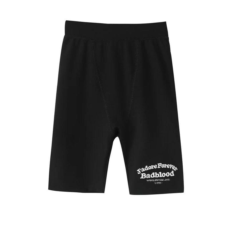 

Badblood Yoga Sports Shorts Women s Casual Cycling Fifth Pants Leggings Hip Lifting Embroider Niche Style Pants Fashion Small black letters S