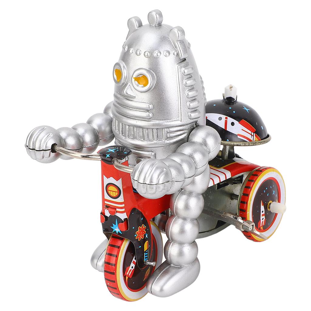 Retro Nakręcany Blaszany Zabawka Ręcznie Robiony Oszczędzający Energię Dzwoniący Robot na Rekwizyt do Fotografii Kolekcja Prezent