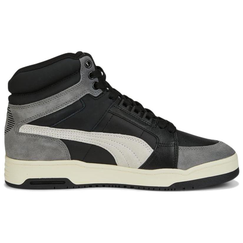 Puma Slipstream Mid Heritage Comfortable Versatile Shock Absorbing Durable High-Top Sneakers Unisex Sneakers Black Gray 386545-04
