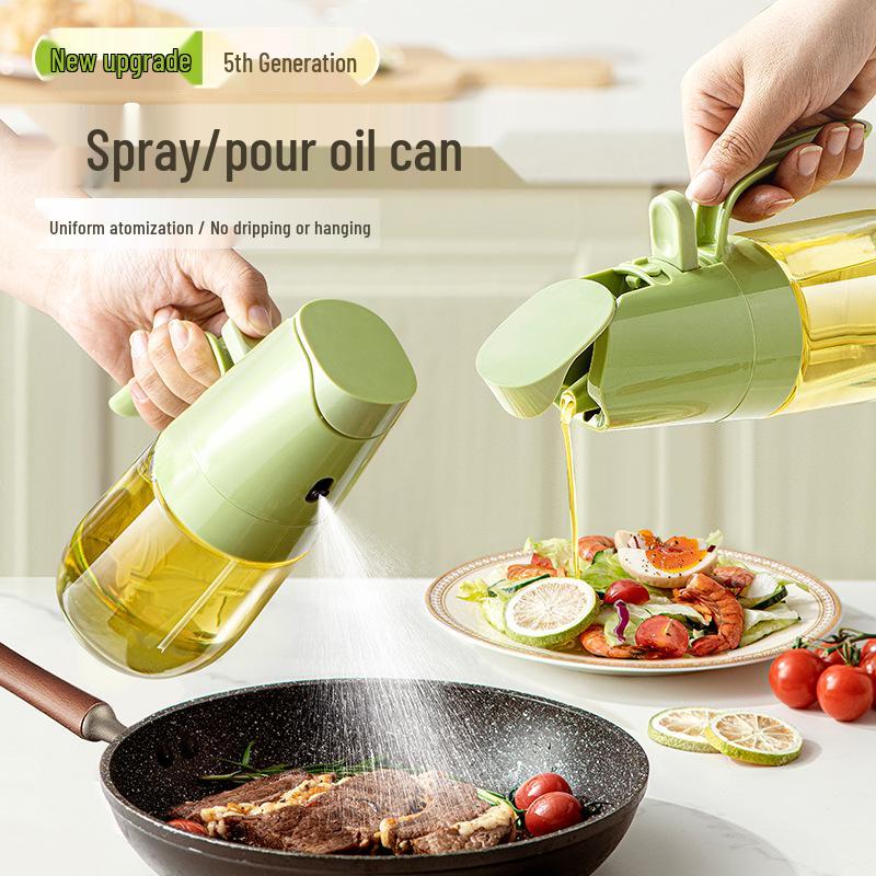 2-in-1 No-Drip Oil and Vinegar Sprayer Bottle - Glass Kitchen Seasoning Container