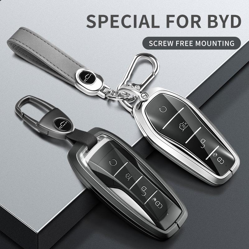 BYD Key Case for Tang DM/MAX/Song Pro/Qin PLUS/Yuan Cars - Full Wrap Shell Buckle