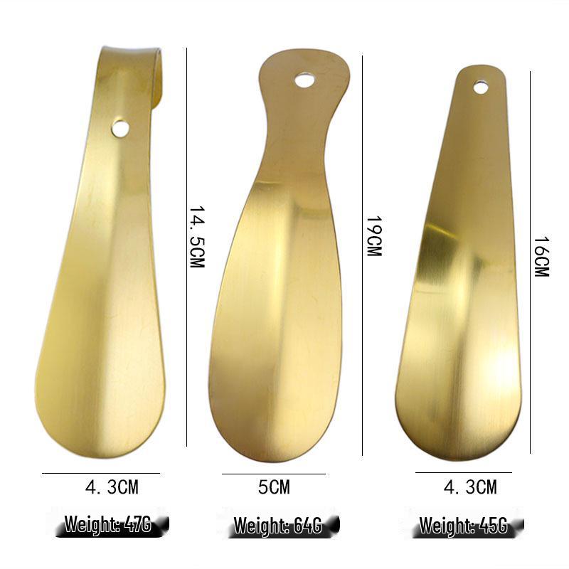 Titanium Gold Shoehorn for Easy Shoe and Sock Removal - Ideal for Elderly and Pregnant Women at Home or On-the-Go.