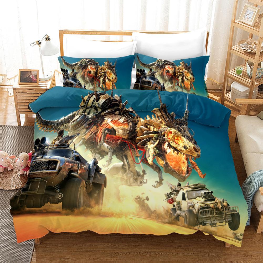 3D Dinosaur Duvet Cover Jurassic Bedding Set for Kids Boys Teen Queen/King/Full/Twin Microfiber Quilt Cover with 1/2 Pillowcase
