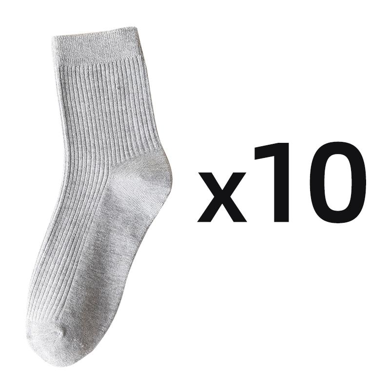 5/10 Pairs Men's Mid-calf Breathable Socks Business Sports Socks Men Vertical Striped Cotton Socks