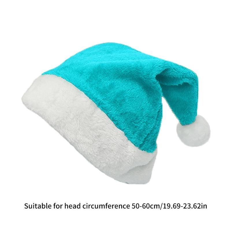 Party Hat MerryChristmas Plush Hat for Festival Family Gathering PartyFavor Props Hat Holiday Cap Decorative Santa Hat