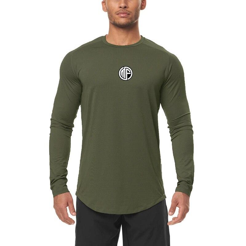 Do The Work Men Autumn Running Basketball Fitness Mens Sports Jogging Quick Dry Training Gym Compression Long Sleeve Shirt