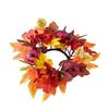 Simulated Maple Leaf Autumn Candle Wreath Faux Maple Leaf Harvest Decor Candle Ring Table Centerpiece 1pc Fall Candle Holder