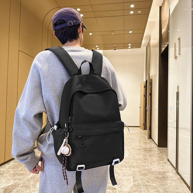 New Backpack Campus Junior High School Student Schoolbag Female Japanese Simple Large-capacity Casual Solid Color Student Backpack