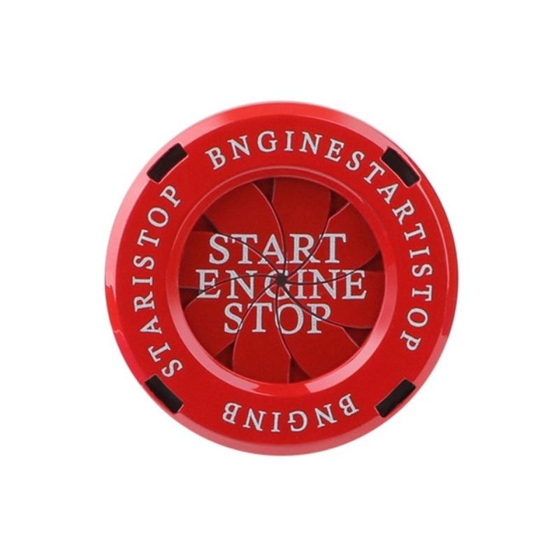 

One-key Start Decoration Ring Blade-type Rotation One-key Ignition Ring Decoration Ring Car Protection Cover Cool Modification червоний