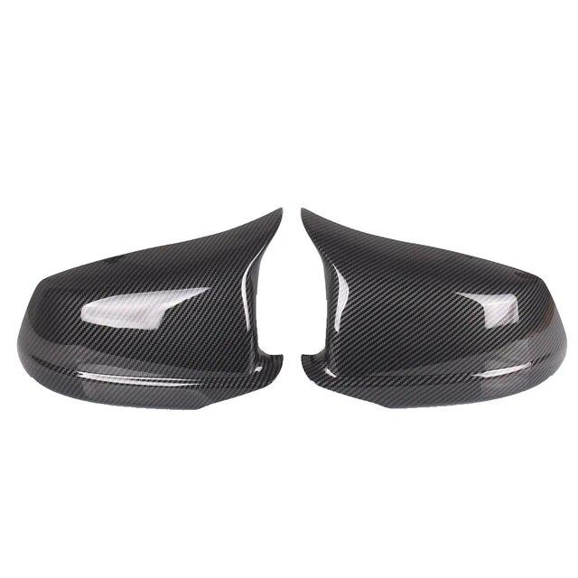 Rearview Mirror Covers for BMW F10 F11 5-Series 520i 523i 525i 528i 530i Caps  Side Rear-View ABS Carbon Fiber Gloss Black