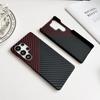 Ultra Thin Carbon Fiber Texture Case For Samsung Galaxy S22 S23 S24 S25 S26 Ultra Plus Black Blue Case Hard PC Phone Cover
