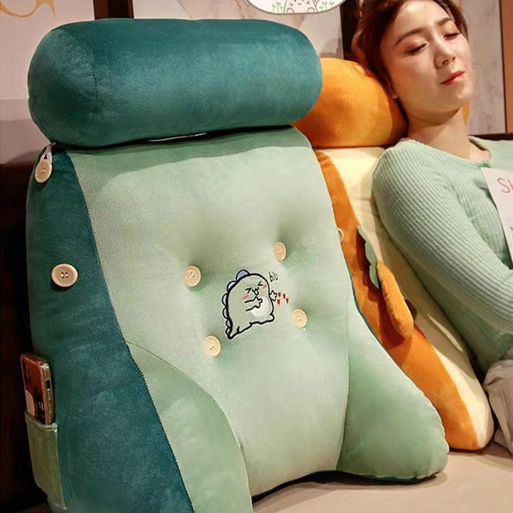 Backrest Pillow Washable Removable Cover Soft Cartoon Animal Back Support Cushion for Office Chair
