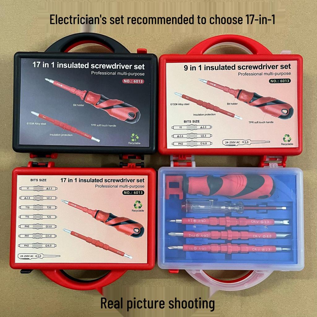 Insulated Electrician's Screwdriver Set: Flathead, Phillips, Torx Dual-Use