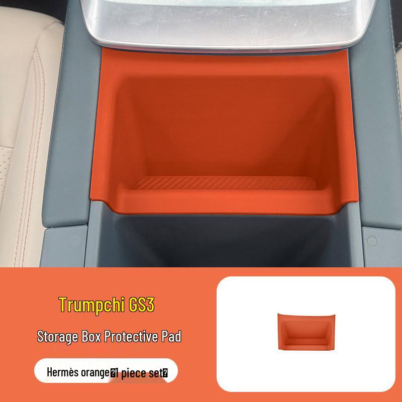Trumpchi GS3 Center Console Accessory Set: Silicone Air Vent Pad, Wireless Charging Pad, Cup Holder Protector.