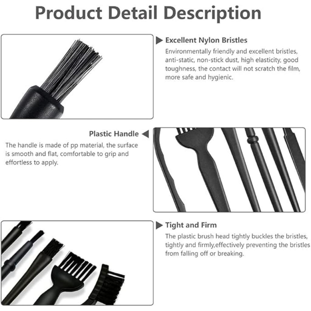 Keyboard Brush,Portable Nylon Anti Static Brush Kit Fit for MacBook Laptop,Phone,Computer Keyboard,Car Interior Detailing,Razor Cleaning Brush