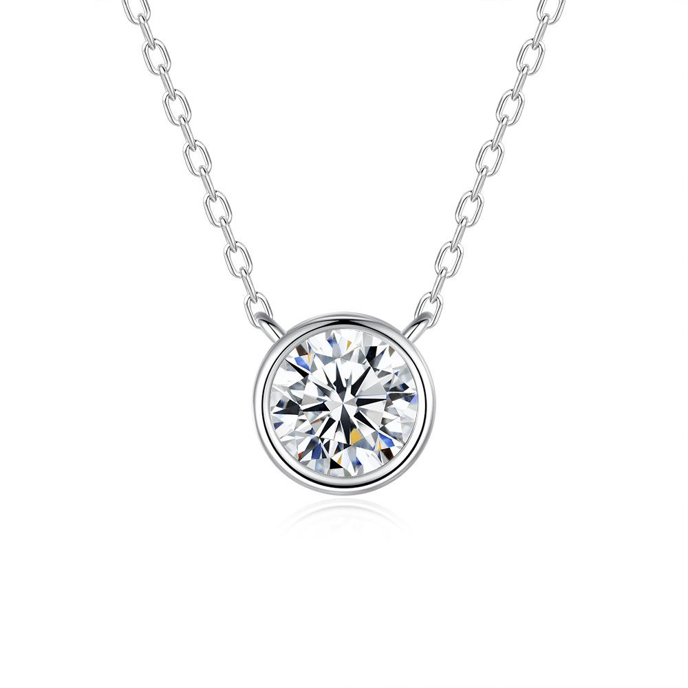 S925 Sterling Silver Moissanite Cross Pendant Clavicle Necklace for Women Luxury Sparkling Fine Jewelry Gift