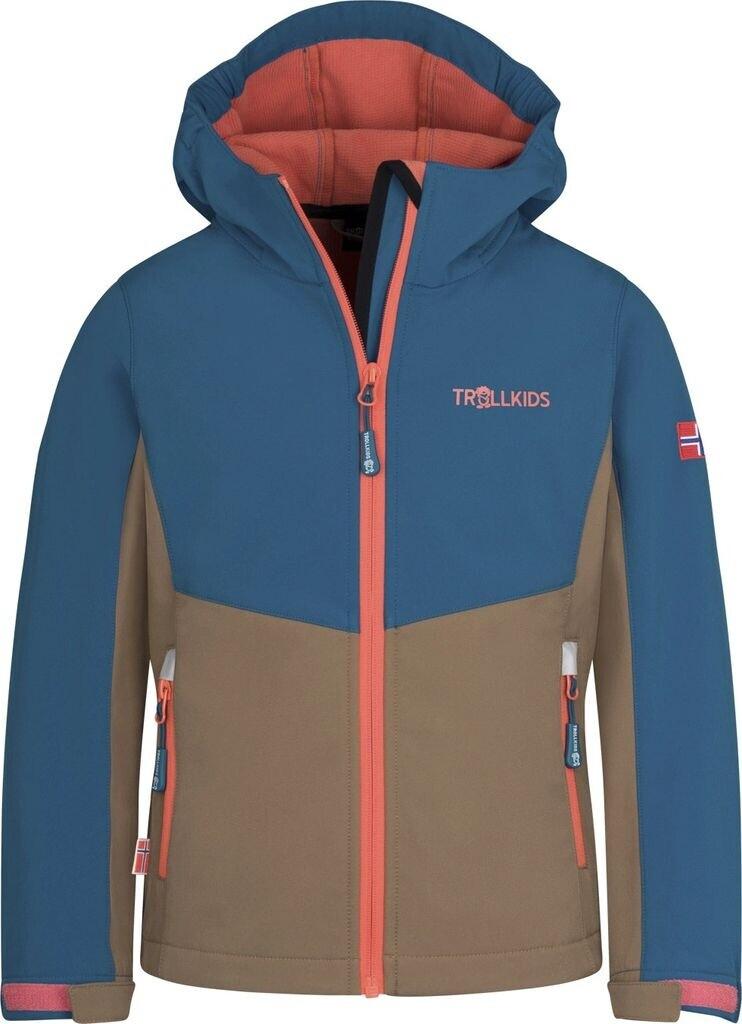 

Куртка Trollkids Kristiansand softshell jacket blue brown orange 92