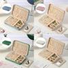 Velvet Jewelry Organizer With Mirror For Rings Necklaces And Earrings