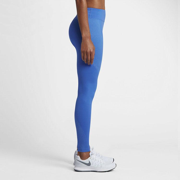 Nike Solid Color Logo Leggings Women Bottoms Blue 831129-478