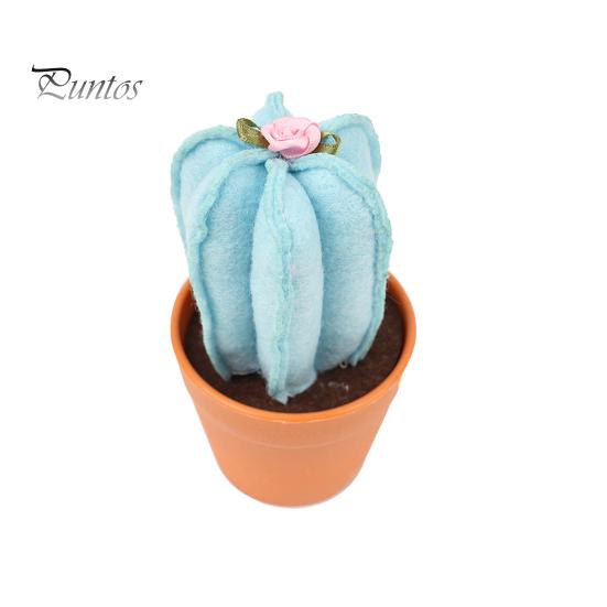 Decorative Artificial Plant for Office Handmade Cactus Ornaments, Soft Fabric Potted Desk Small Succulents Decor Decor, No Watering Mini Desktop