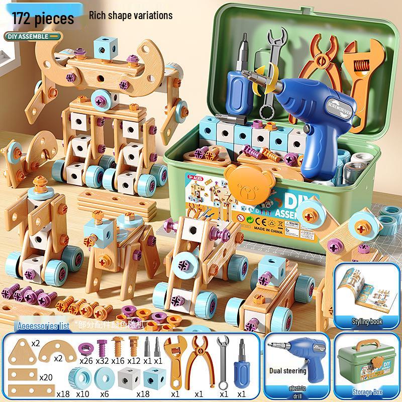 Children's Repair Toolbox Set with Electric Screwdriver - Educational Role Play Toy