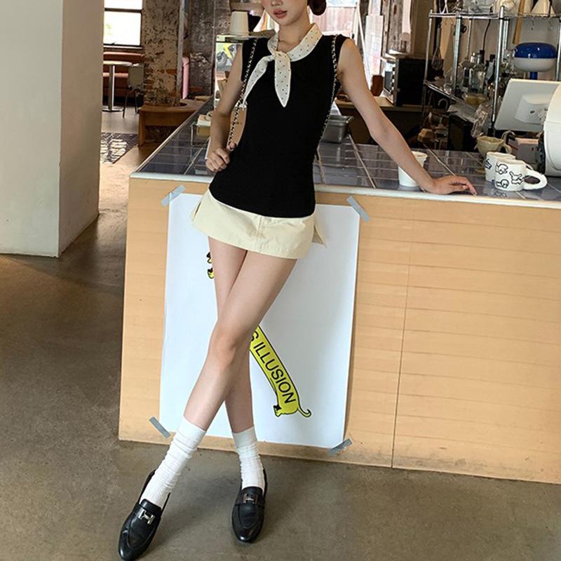 Elegante ärmellose Damenweste im französischen Stil für den Sommer (2025 Neue Kollektion)