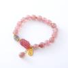 Natural Strawberry Crystal Bracelet Bangles Women Fashion Jewelry Accessories Gift
