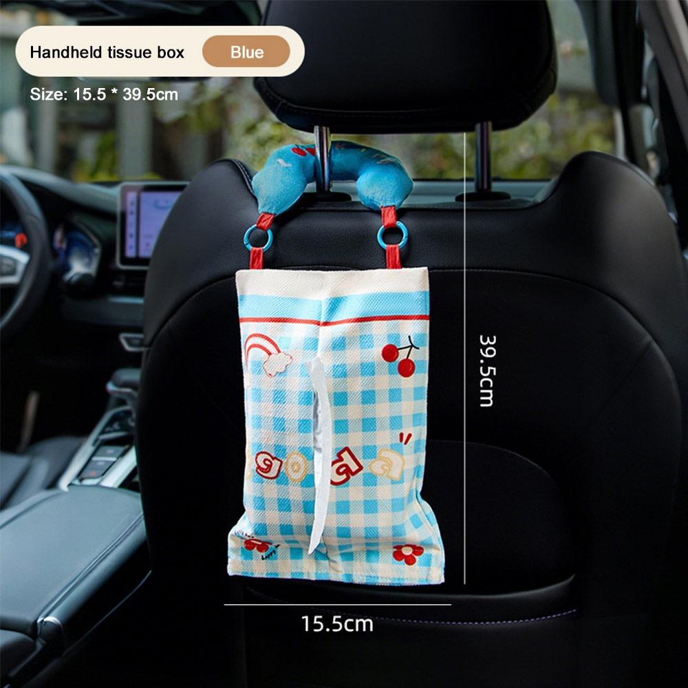

Convenient Tissue Box Hanging Car Tissue Holder Trendy Tissue Storage Bag синій