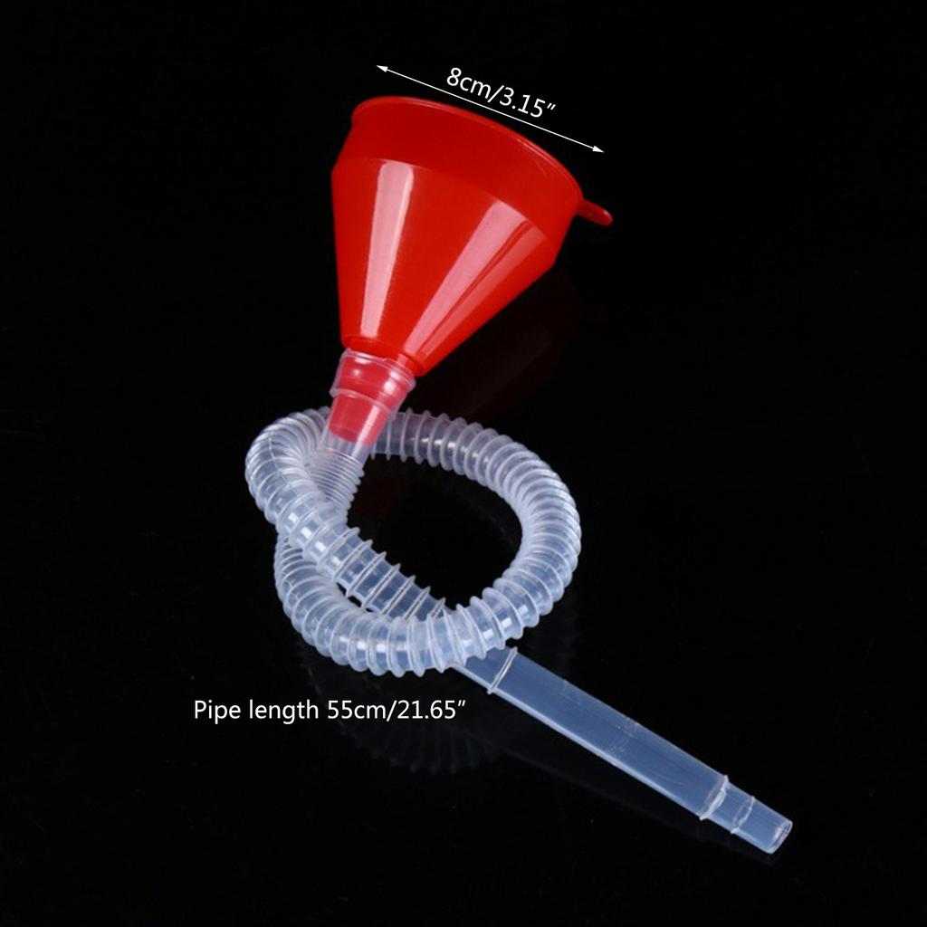 Betankungstrichter mit abnehmbarem Schlauch, universeller Einfülltrichter für Motorradmotor, Benzin, Öl, Zusatzstoff, Kraftstofftrichter