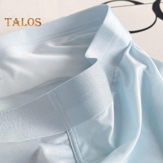 Menn Bokser Undertøy Middels høyde Ensfarvet Is Silke Shorts Truser Ultratynn Pustende Sømløs Sommer Undertøy